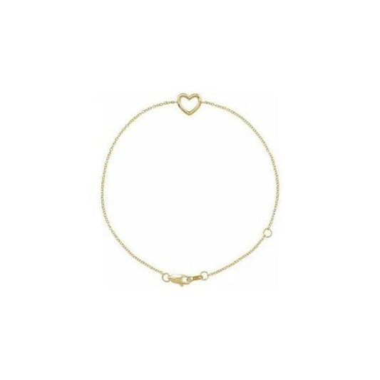 Heart chain bracelet - Elisha Marie Jewelry