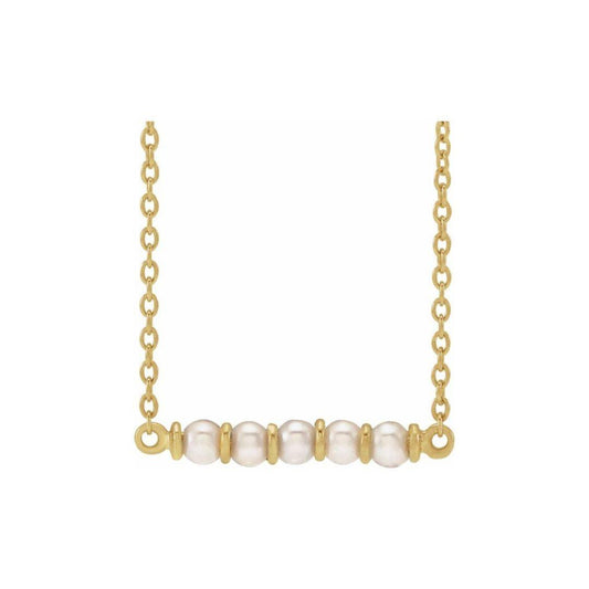 Pearl Bar Necklace - Elisha Marie Jewelry