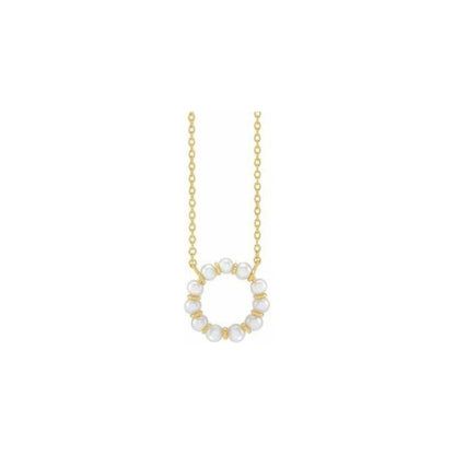 Pearl Circle Necklace - Elisha Marie Jewelry