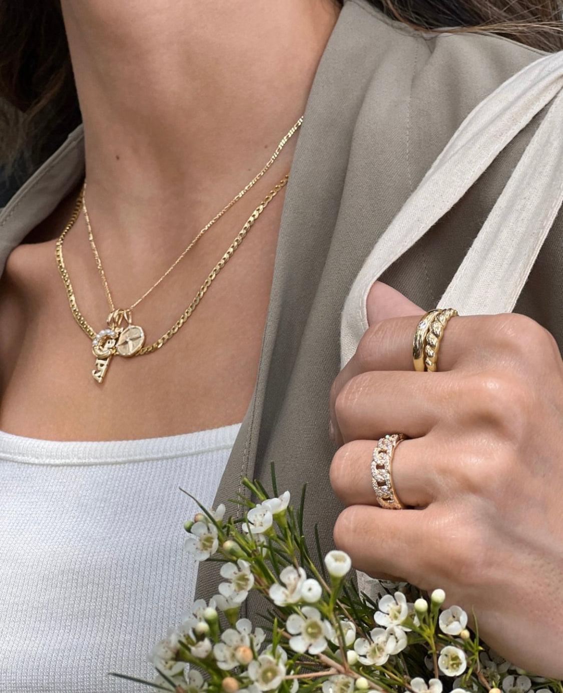 Pearl Initial Pendant - Elisha Marie Jewelry