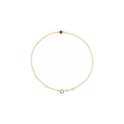 Ruby Chain Bracelet - Elisha Marie Jewelry