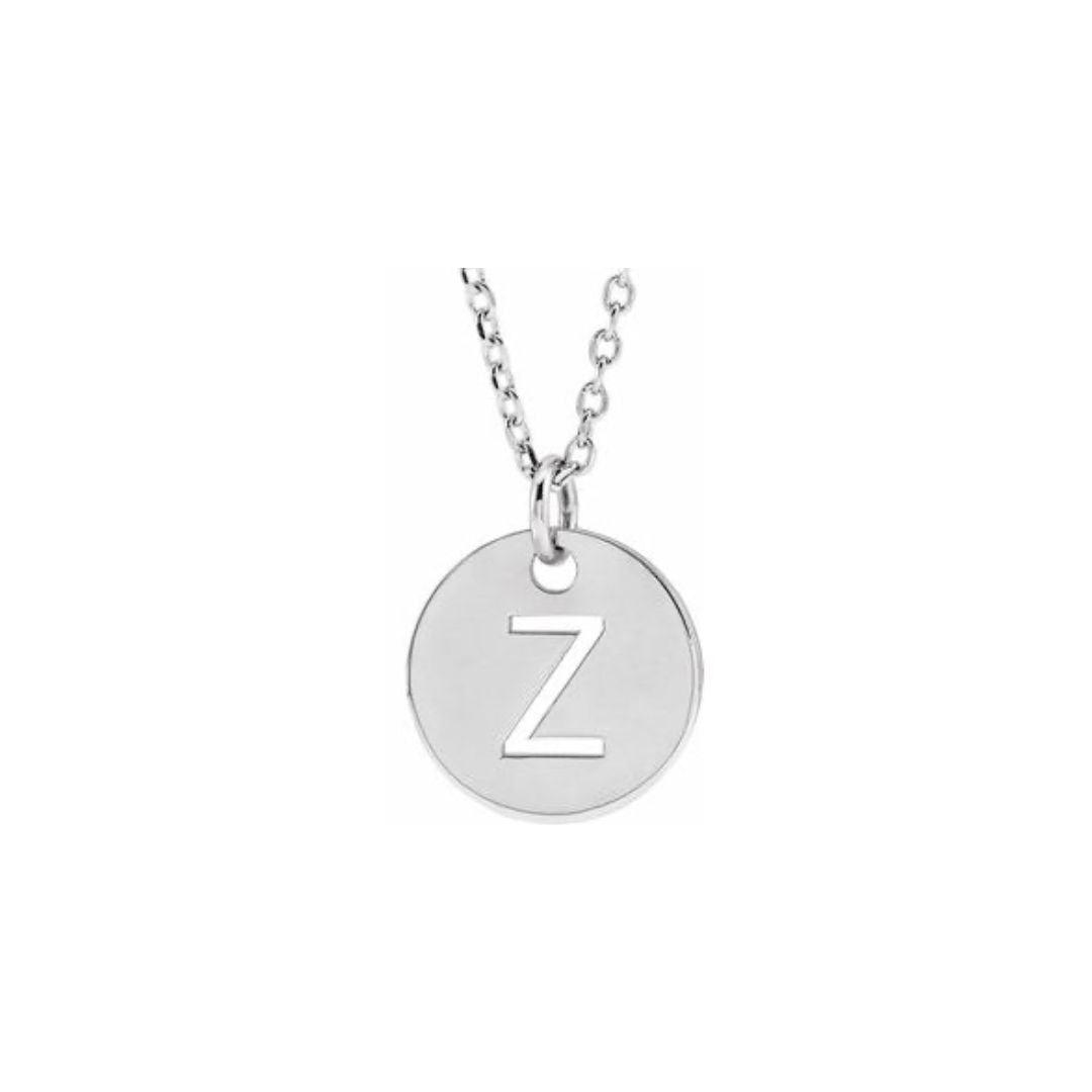 Silver Initial Necklace - Elisha Marie Jewelry