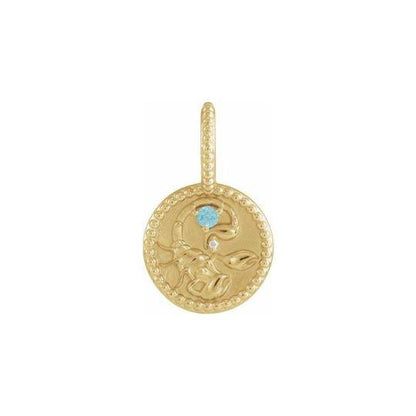 Zodiac Diamond Charm - Elisha Marie Jewelry